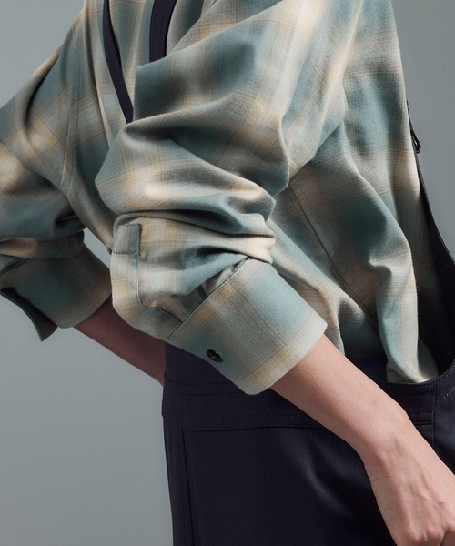 AMERICANA（アメリカーナ）の「【Americana（アメリカーナ） for SALON】別注チェックシャツ（シャツ/ブラウス・レディース・ブルー系その他4/ブラウン・FREE）」の7枚目の写真