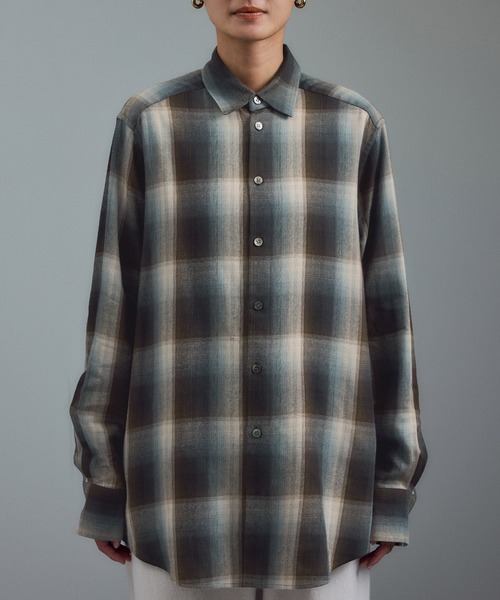 AMERICANA（アメリカーナ）の「【Americana（アメリカーナ） for SALON】別注チェックシャツ（シャツ/ブラウス・レディース・ブルー系その他4/ブラウン・FREE）」の10枚目の写真