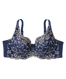 Triumph（トリンプ）の「脇高編レースフルカップブラジャー（わすれな草柄）（日本製レース）（トリンプ）（n,FULLRE）（ブラジャー）」