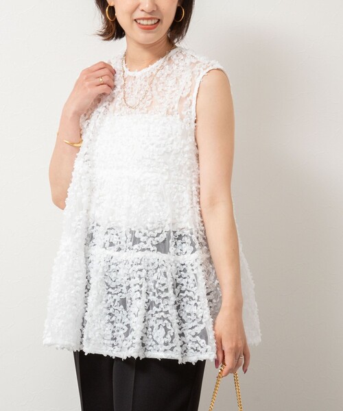 セール】フラワーチュールティアードブラウス（シャツ/ブラウス