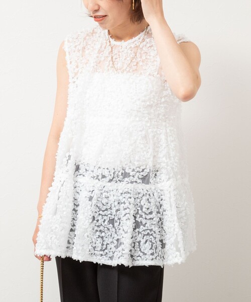 セール】フラワーチュールティアードブラウス（シャツ/ブラウス