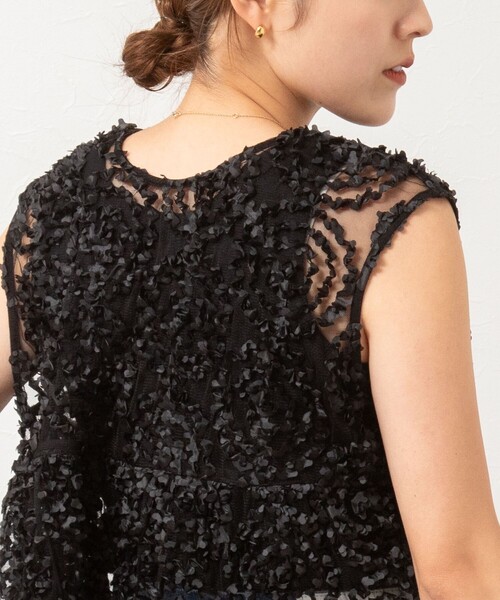 NOLLEY’S（ノーリーズ）の「フラワーチュールティアードブラウス（シャツ/ブラウス・レディース・ホワイト/ブラック・38）」の21枚目の写真