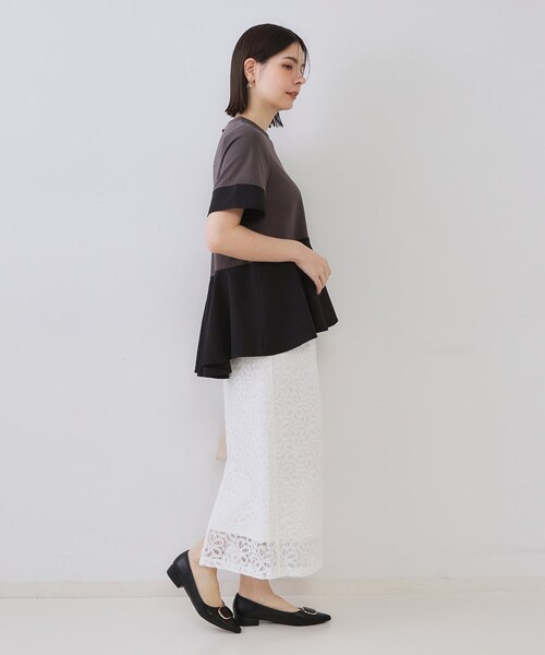 OPAQUE.CLIP（オペークドットクリップ）の「【抗菌防臭加工／通勤対応可能】デザインバックルポインテッドパンプス（パンプス・レディース・ベージュ系6/ブラック・02/03/01）」の9枚目の写真