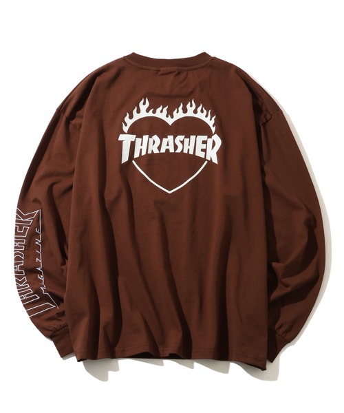 THRASHER（スラッシャー）の「【THRASHER/スラッシャー】ハートモチーフデザイン ロングスリーブTシャツ（Tシャツ/カットソー・メンズ・ブラック/アッシュグレー/ホワイト/ブラウン・M/L/XL）」の11枚目の写真