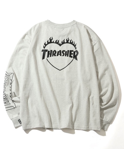 THRASHER（スラッシャー）の「【THRASHER/スラッシャー】ハートモチーフデザイン ロングスリーブTシャツ（Tシャツ/カットソー・メンズ・ブラック/アッシュグレー/ホワイト/ブラウン・M/L/XL）」の9枚目の写真