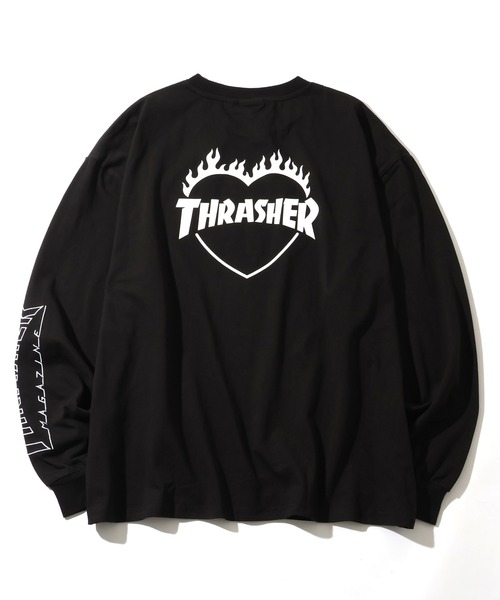 THRASHER（スラッシャー）の「【THRASHER/スラッシャー】ハートモチーフデザイン ロングスリーブTシャツ（Tシャツ/カットソー・メンズ・ブラック/アッシュグレー/ホワイト/ブラウン・M/L/XL）」の7枚目の写真