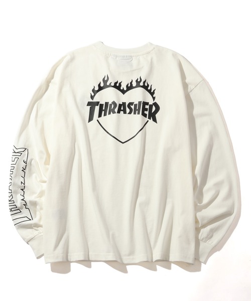 THRASHER（スラッシャー）の「【THRASHER/スラッシャー】ハートモチーフデザイン ロングスリーブTシャツ（Tシャツ/カットソー・メンズ・ブラック/アッシュグレー/ホワイト/ブラウン・M/L/XL）」の5枚目の写真