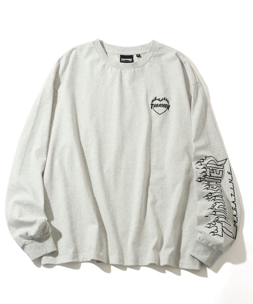 THRASHER（スラッシャー）の「【THRASHER/スラッシャー】ハートモチーフデザイン ロングスリーブTシャツ（Tシャツ/カットソー・メンズ・ブラック/アッシュグレー/ホワイト/ブラウン・M/L/XL）」の8枚目の写真