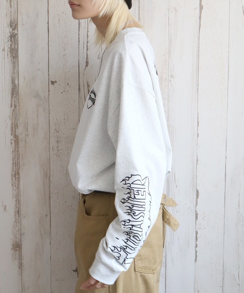 THRASHER（スラッシャー）の「【THRASHER/スラッシャー】ハートモチーフデザイン ロングスリーブTシャツ（Tシャツ/カットソー・メンズ・ブラック/アッシュグレー/ホワイト/ブラウン・M/L/XL）」の14枚目の写真