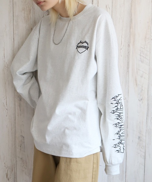 THRASHER（スラッシャー）の「【THRASHER/スラッシャー】ハートモチーフデザイン ロングスリーブTシャツ（Tシャツ/カットソー・メンズ・ブラック/アッシュグレー/ホワイト/ブラウン・M/L/XL）」の15枚目の写真