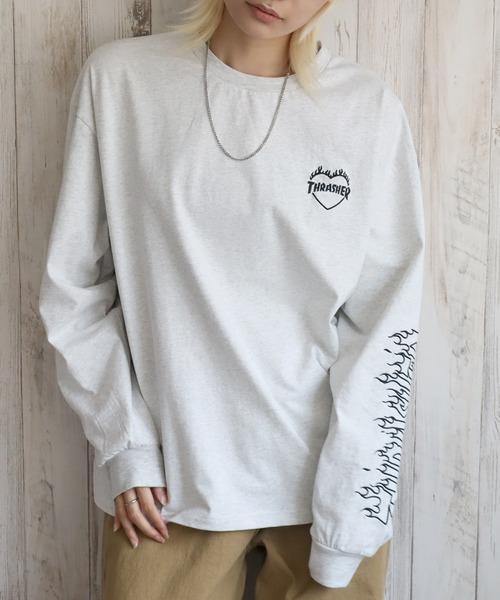 THRASHER（スラッシャー）の「【THRASHER/スラッシャー】ハートモチーフデザイン ロングスリーブTシャツ（Tシャツ/カットソー・メンズ・ブラック/アッシュグレー/ホワイト/ブラウン・M/L/XL）」の17枚目の写真