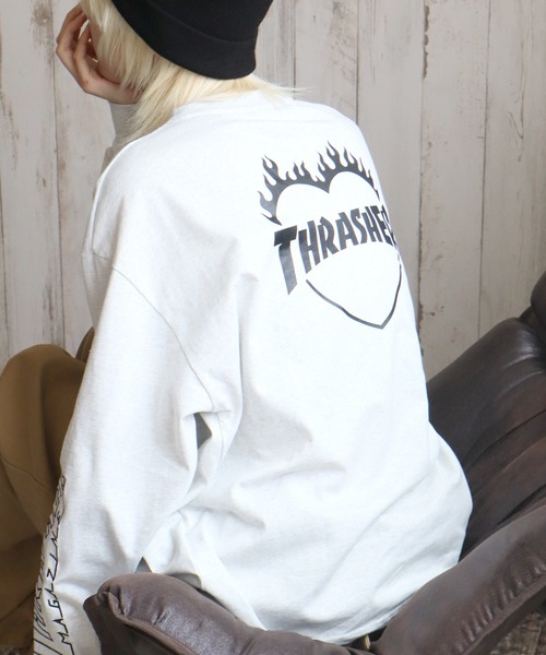 THRASHER（スラッシャー）の「【THRASHER/スラッシャー】ハートモチーフデザイン ロングスリーブTシャツ（Tシャツ/カットソー・メンズ・ブラック/アッシュグレー/ホワイト/ブラウン・M/L/XL）」の18枚目の写真