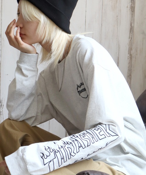 THRASHER（スラッシャー）の「【THRASHER/スラッシャー】ハートモチーフデザイン ロングスリーブTシャツ（Tシャツ/カットソー・メンズ・ブラック/アッシュグレー/ホワイト/ブラウン・M/L/XL）」の19枚目の写真