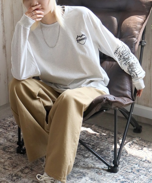 THRASHER（スラッシャー）の「【THRASHER/スラッシャー】ハートモチーフデザイン ロングスリーブTシャツ（Tシャツ/カットソー・メンズ・ブラック/アッシュグレー/ホワイト/ブラウン・M/L/XL）」の21枚目の写真
