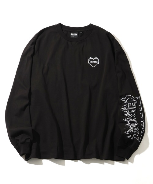 THRASHER（スラッシャー）の「【THRASHER/スラッシャー】ハートモチーフデザイン ロングスリーブTシャツ（Tシャツ/カットソー・メンズ・ブラック/アッシュグレー/ホワイト/ブラウン・M/L/XL）」の6枚目の写真
