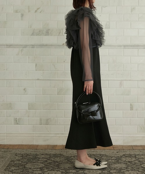 セール】【BONLECILL noir】2wayチュールフリルブラウス＆マーメイド