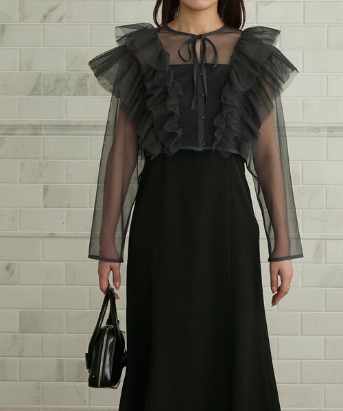 セール】【BONLECILL noir】2wayチュールフリルブラウス＆マーメイド