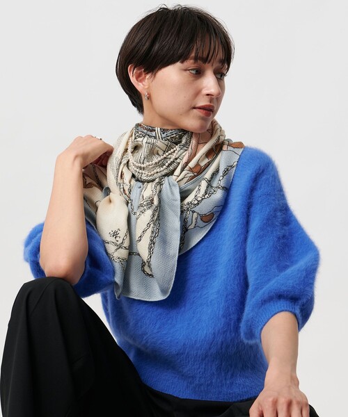 未使用品　マニプリ　海と貝殻のストール 一部別注】＜manipuri＞W/SI ストール 25FW（ストール/ショール