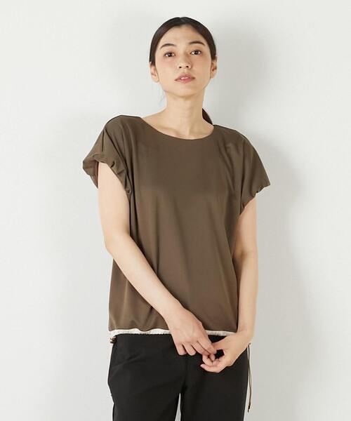 MELROSE claire(メルローズ クレール)の「【ドローコードタックプルオーバー】(Tシャツ/カットソー・レディース・ブラック/アイボリー/ブラウン・FREE)」の3枚目の写真