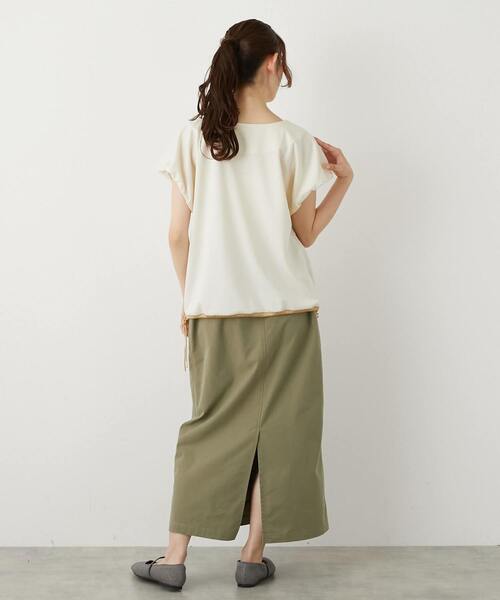 MELROSE claire(メルローズ クレール)の「【ドローコードタックプルオーバー】(Tシャツ/カットソー・レディース・ブラック/アイボリー/ブラウン・FREE)」の7枚目の写真