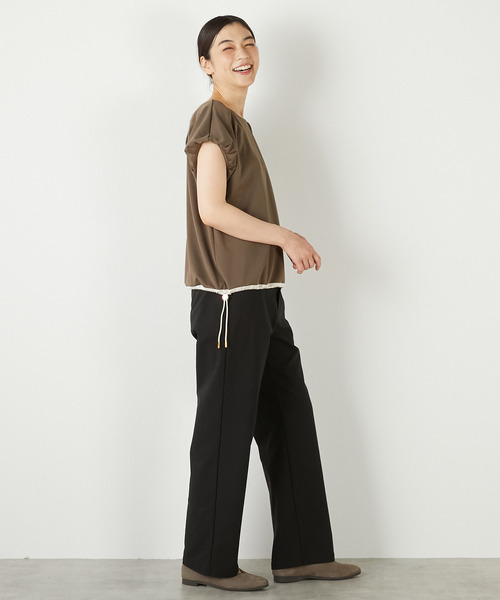 MELROSE claire(メルローズ クレール)の「【ドローコードタックプルオーバー】(Tシャツ/カットソー・レディース・ブラック/アイボリー/ブラウン・FREE)」の19枚目の写真