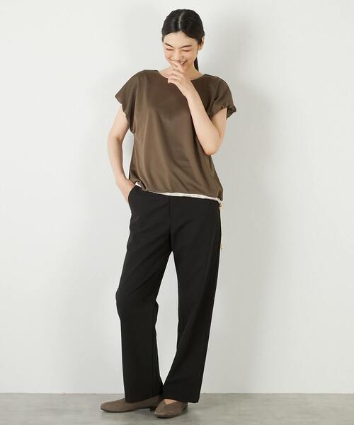 MELROSE claire(メルローズ クレール)の「【ドローコードタックプルオーバー】(Tシャツ/カットソー・レディース・ブラック/アイボリー/ブラウン・FREE)」の21枚目の写真