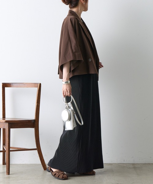 COLONY 2139（コロニートゥーワンスリーナイン）の「5分袖テーラードショートジャケット（テーラードジャケット・レディース・ブラック/ブラウン・FREE）」の18枚目の写真