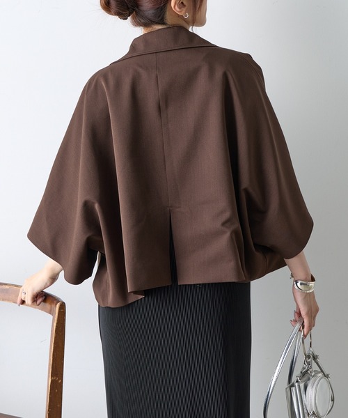 COLONY 2139（コロニートゥーワンスリーナイン）の「5分袖テーラードショートジャケット（テーラードジャケット・レディース・ブラック/ブラウン・FREE）」の13枚目の写真