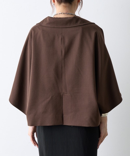 COLONY 2139（コロニートゥーワンスリーナイン）の「5分袖テーラードショートジャケット（テーラードジャケット・レディース・ブラック/ブラウン・FREE）」の21枚目の写真