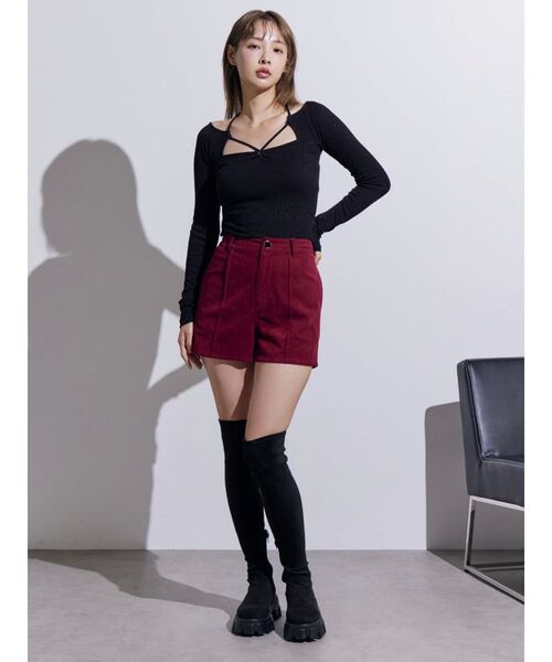 EATME(イートミー)の「リングデコルテリブTOP(Tシャツ/カットソー・レディース・ピンク/グレー/ブラック・FREE)」の7枚目の写真