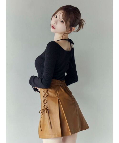 EATME(イートミー)の「リングデコルテリブTOP(Tシャツ/カットソー・レディース・ピンク/グレー/ブラック・FREE)」の14枚目の写真