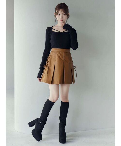 EATME(イートミー)の「リングデコルテリブTOP(Tシャツ/カットソー・レディース・ピンク/グレー/ブラック・FREE)」の16枚目の写真