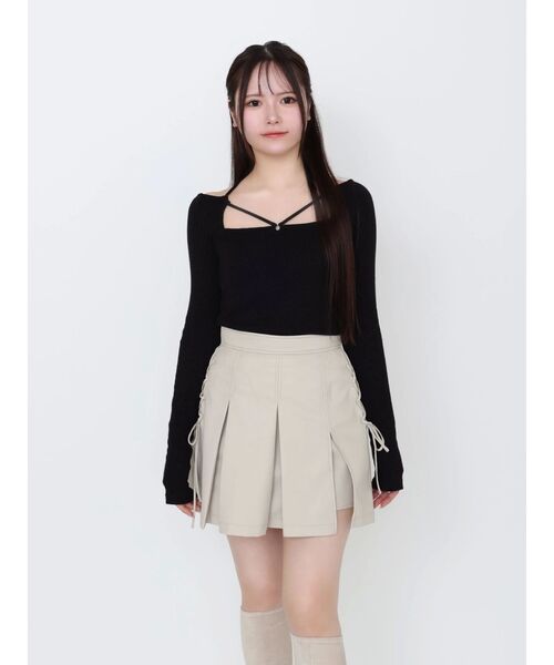 EATME(イートミー)の「リングデコルテリブTOP(Tシャツ/カットソー・レディース・ピンク/グレー/ブラック・FREE)」の17枚目の写真