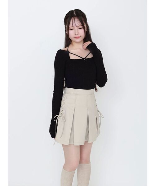 EATME(イートミー)の「リングデコルテリブTOP(Tシャツ/カットソー・レディース・ピンク/グレー/ブラック・FREE)」の18枚目の写真