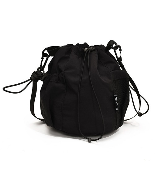 blackdia ocean(ブラックダイヤオーシャン)の「blackdia ocean ナイロン 巾着 コード ショルダーバッグ(ショルダーバッグ・レディース・ベージュ/パープル/グリーン/ブラック/グレー・FREE)」の21枚目の写真