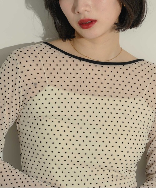 NEUNA(ヌナ)の「シアードットトップス(Tシャツ/カットソー・レディース・アイボリー・FREE)」の12枚目の写真