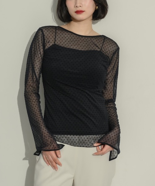NEUNA(ヌナ)の「シアードットトップス(Tシャツ/カットソー・レディース・アイボリー・FREE)」の17枚目の写真