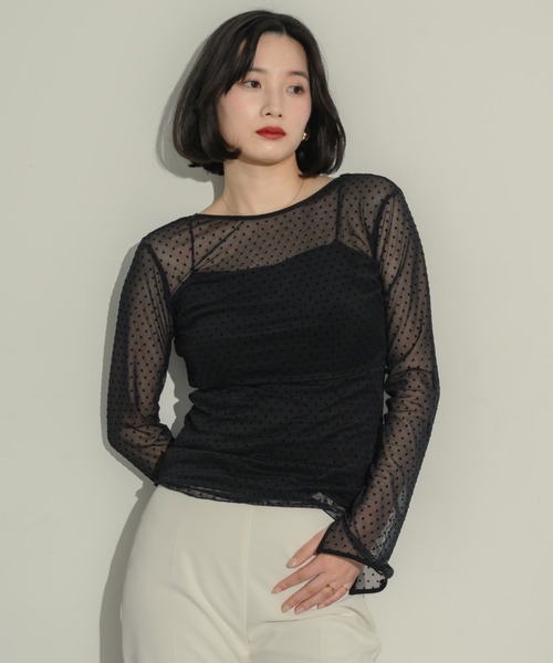 NEUNA(ヌナ)の「シアードットトップス(Tシャツ/カットソー・レディース・アイボリー・FREE)」の18枚目の写真