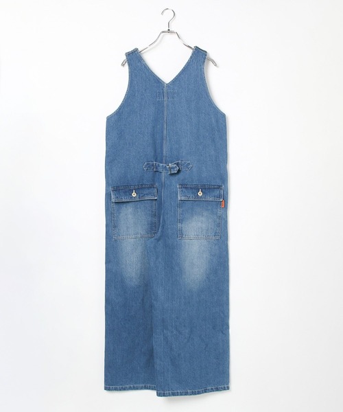 UNIVERSAL OVERALL（ユニバーサルオーバーオール）の「【UNIVERSAL OVERALL(ユニバーサルオーバーオール)】/デニムオーバーオール（サロペット/オーバーオール・レディース・インディゴブルー・FREE）」の3枚目の写真