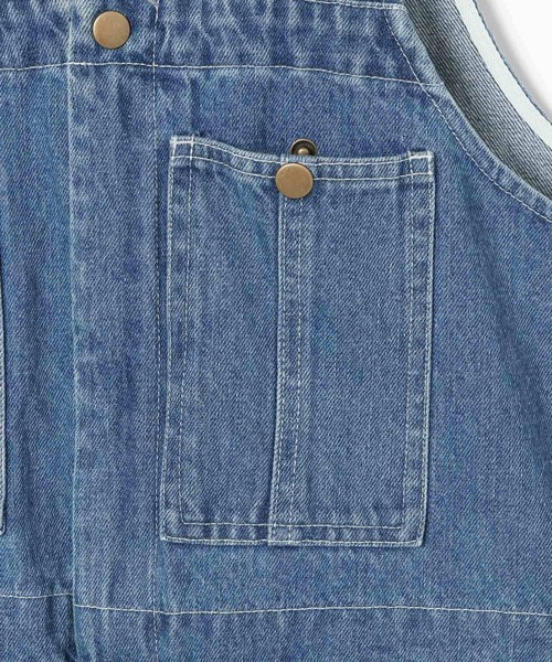 UNIVERSAL OVERALL（ユニバーサルオーバーオール）の「【UNIVERSAL OVERALL(ユニバーサルオーバーオール)】/デニムオーバーオール（サロペット/オーバーオール・レディース・インディゴブルー・FREE）」の6枚目の写真