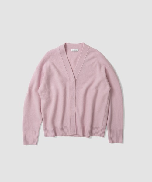 ESTNATION（エストネーション）の「ESTNATION / ウールカシミヤVネックカーディガン《EXCLUCIVE》（カーディガン/ボレロ・レディース・ブラウン/オフホワイト/グレー/ブラック/ピンク・FREE）」の5枚目の写真