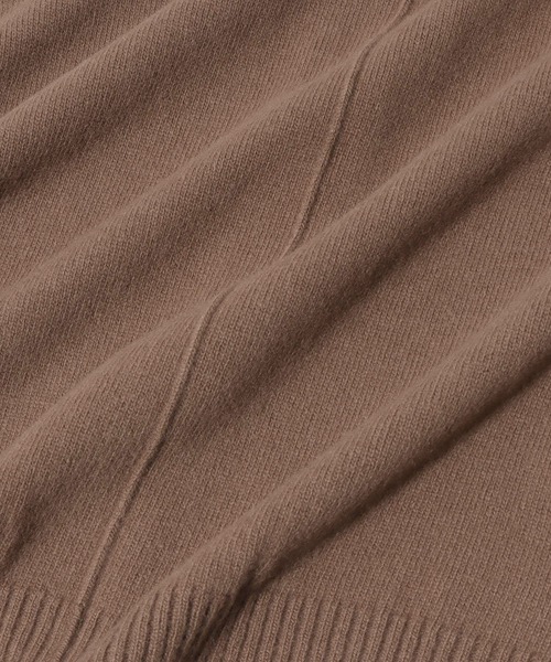 ESTNATION（エストネーション）の「ESTNATION / ウールカシミヤVネックカーディガン《EXCLUCIVE》（カーディガン/ボレロ・レディース・ブラウン/オフホワイト/グレー/ブラック/ピンク・FREE）」の8枚目の写真