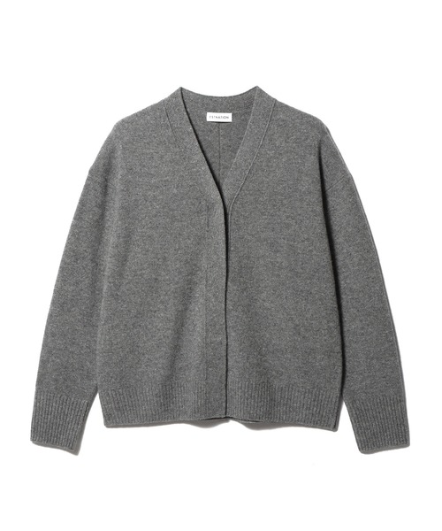 ESTNATION（エストネーション）の「ESTNATION / ウールカシミヤVネックカーディガン《EXCLUCIVE》（カーディガン/ボレロ・レディース・ブラウン/オフホワイト/グレー/ブラック/ピンク・FREE）」の10枚目の写真