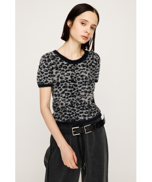 SLY（スライ）の「SHAGGY YARN T/SH シャギーヤーン ティーシャツ 秋服 冬服 半袖 春服（ニット/セーター・レディース・ライトブラック/ブラウン系その他2/アイボリー・FREE）」の15枚目の写真