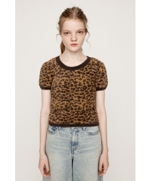 SLY（スライ）の「SHAGGY YARN T/SH シャギーヤーン ティーシャツ 秋服 冬服 半袖 春服（ニット/セーター・レディース・ライトブラック/ブラウン系その他2/アイボリー・FREE）」の21枚目の写真