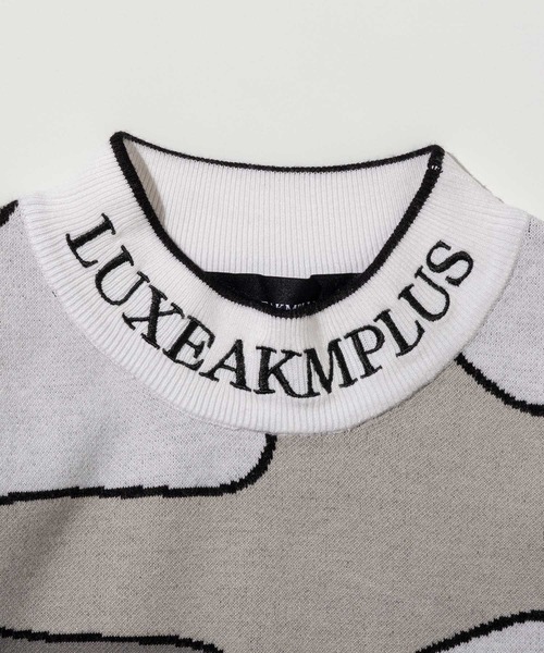 LUXEAKMPLUS(リュクスエイケイエムプラス)の「LUXEAKMPLUS(リュクスエイケイエムプラス)ゴルフ レーヨン混 カモ柄 長袖ニット(ニット/セーター・メンズ・ホワイト/ブラック・L/XL/S/M)」の20枚目の写真