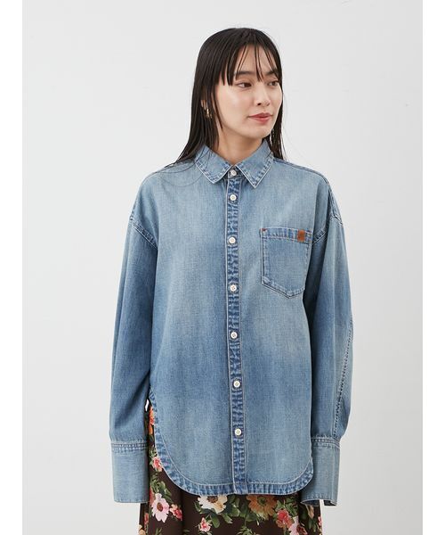 Mila Owen カーブヘムオーバーシャツ カーブヘムオーバーシャツ（シャツ/ブラウス）｜Mila Owen（ミラ