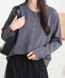 Anna Nicola（アンナニコラ）の「Anna Nicola スナップボタン クルーネックカーディガン（カーディガン/ボレロ）」