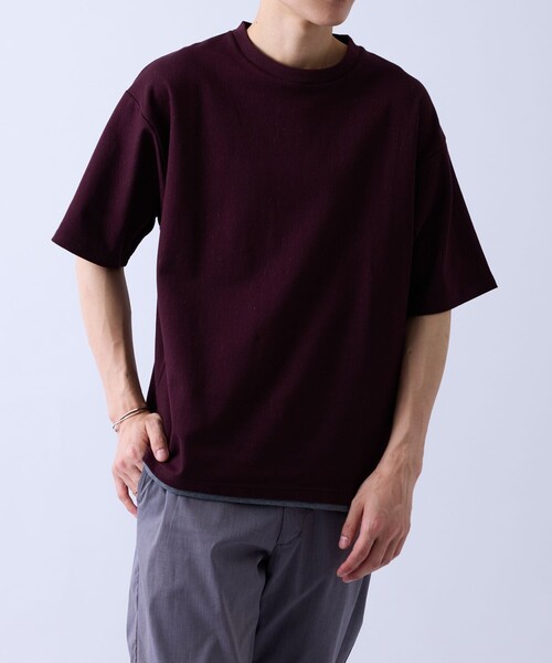  j.n.r.d（ジェー・エヌ・アール・ディー）の「クラックサーフェスフェイクレイヤードT（Tシャツ/カットソー・メンズ・ホワイト/ワイン/ベージュ系その他・S/LL/L/M）」の3枚目の写真