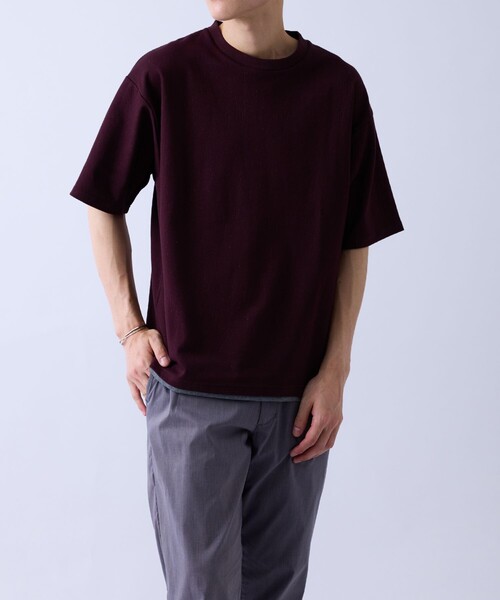  j.n.r.d（ジェー・エヌ・アール・ディー）の「クラックサーフェスフェイクレイヤードT（Tシャツ/カットソー・メンズ・ホワイト/ワイン/ベージュ系その他・S/LL/L/M）」の6枚目の写真